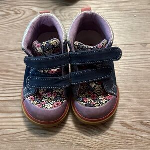 See Kai Run Navy and Pink Floral Sneakers